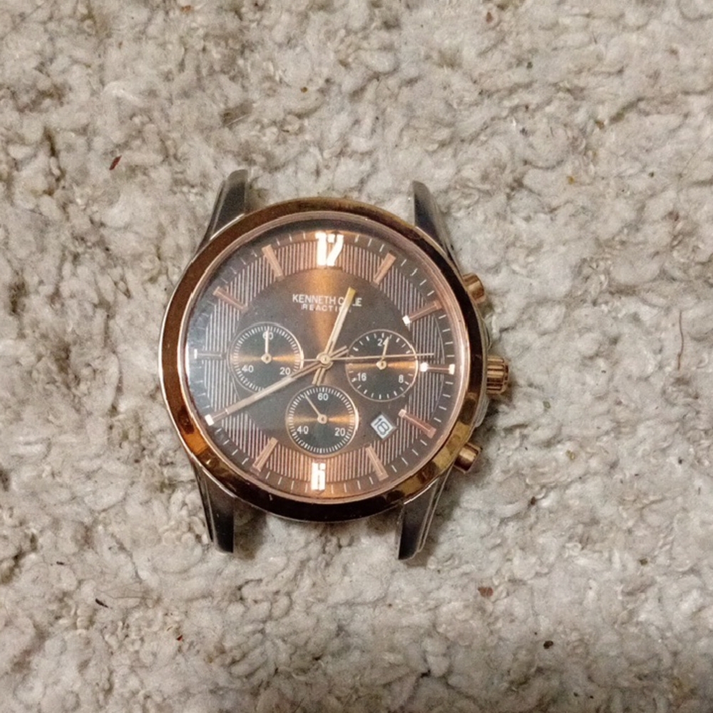 Kenneth Cole Gold and Brown Chronograph Watch Kc1434**watch Face Only***